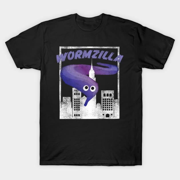 Purple Worm On A String Meme Wormzilla Retro Japanese Style T-Shirt by YourGoods